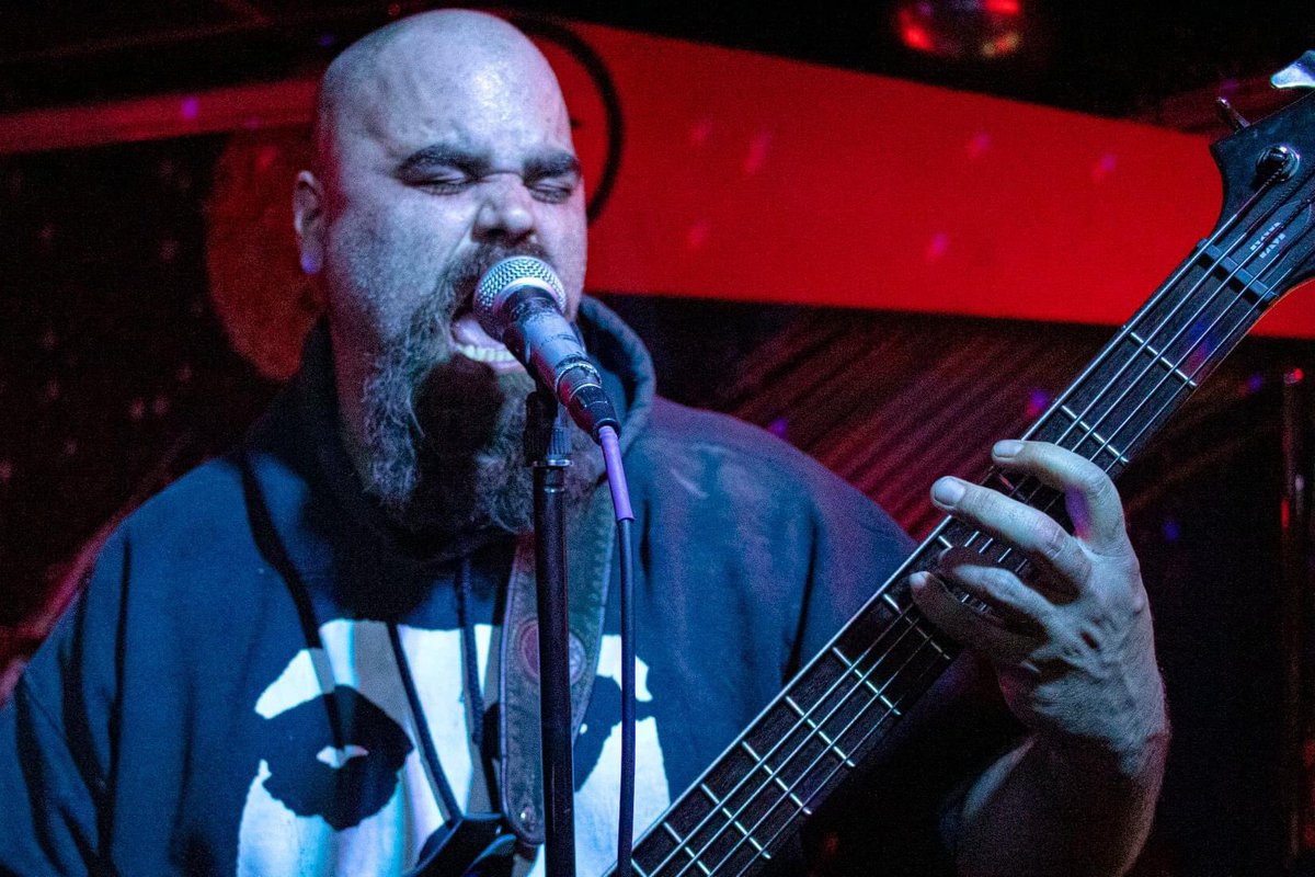 Badass pic of Toby from our most recent (public) show at <a href="/replay_lounge/">Replay Lounge</a> in January. Ready to play more shows soon 💪

📸 <a href="/BrendanhDesign/">BrendanH_Design</a> 

#livemusic #metalband #bassguitar