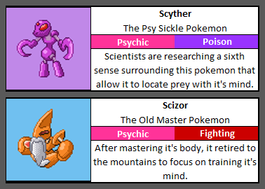 The_CPAS's tweet photo. Sorry for the lack of consistent posts. My folks were in town over the weekend. Also, I'm not big into social media. I try to post when I remember that we have a twitter.😬
#Pokemon #Fakemon #PokemonSinnoh #Sinnoh #Scyther #Scizor #Smoochum #Jynx #Spriteart https://t.co/F5lNsvOIc2
