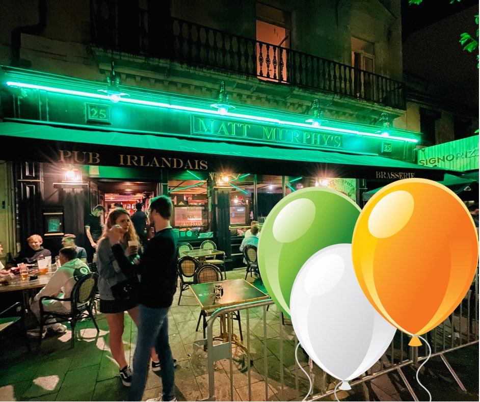 Matt_Murphy_s's tweet photo. Certains l'attendent comme un enfant attend Noël ... La #SAINTPATRICK  revient au Matt après deux années loupées ! Rendez-vous les 17☘️-18🎸-19 🏉 Mars pour 3 jours en balade irlandaise sur Foch #Angers #FoodAngers #globalgreenings https://t.co/fwiQBApJyL
