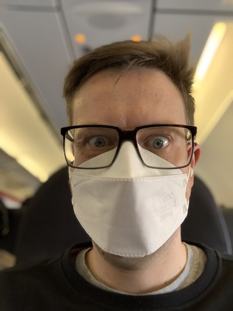 nateadams's tweet photo. A work trip! To a scientific conference. I am so bloody tired as husband insisted I get to the airport in case ‘covid’. Here we go! #planeelf https://t.co/zoj2xt2BEw