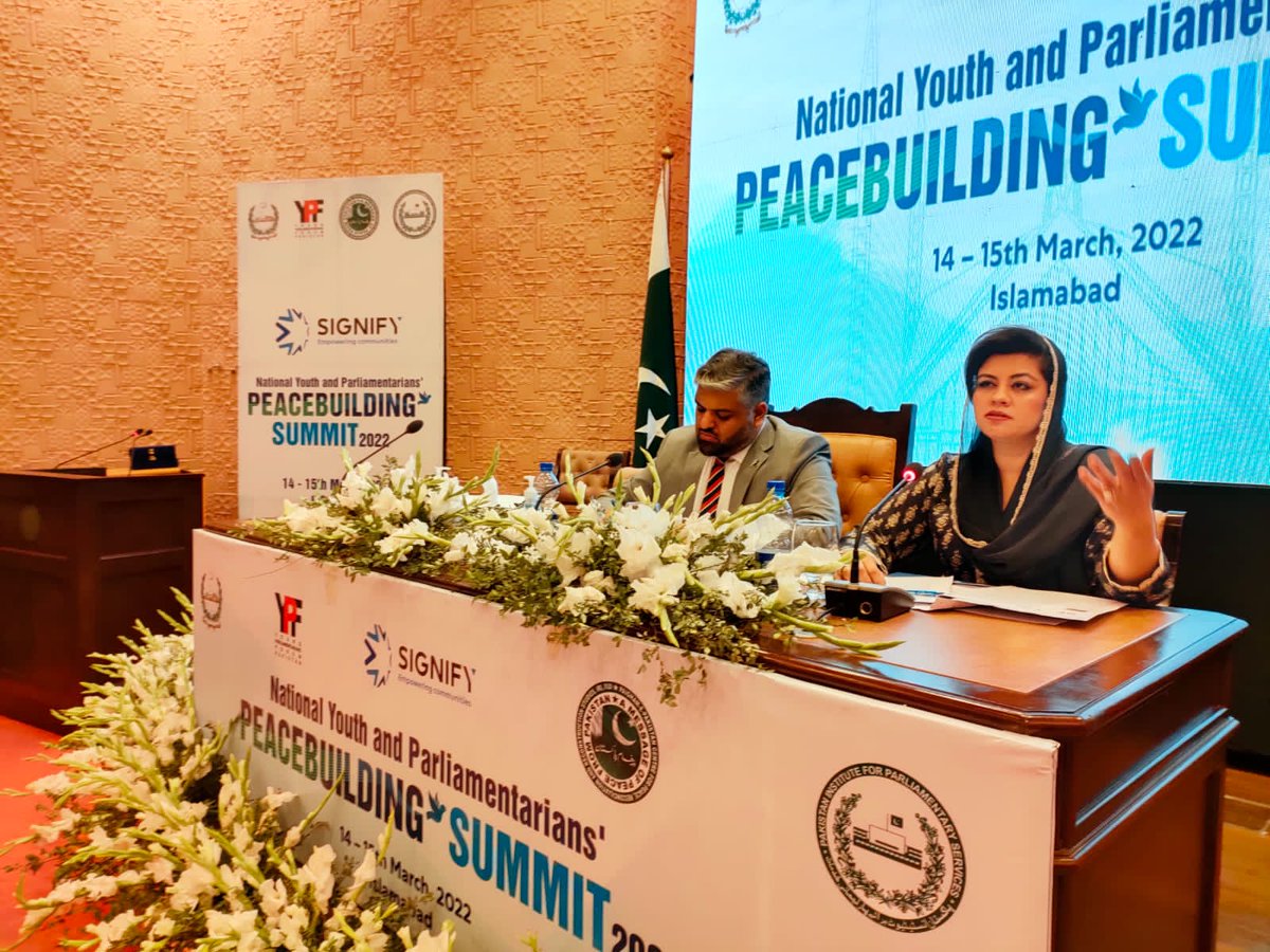 SadiaTalib3's tweet photo. Panel discussion of young parliamentarians on
YPF's role in peace building and promoting inclusive policy reforms during Peace Building Summit,2022
@SignifyEC #Development #PeaceBuildind #InclusivePolicymaking #PIPS https://t.co/EUj12Co32M