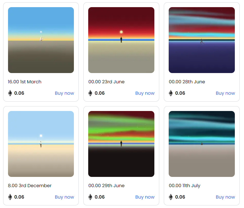 1b1art's tweet image. 🚨Last chance to mint some amazing, rare #NFTart from @sunturofficial's collection "8760"🚨

🎇It is minimalistic, avantgarde, every single hour of the year. 

👉Get yours now: 1b1.art/collection/1/

#NFTCollection #NFTCommunity #NFT