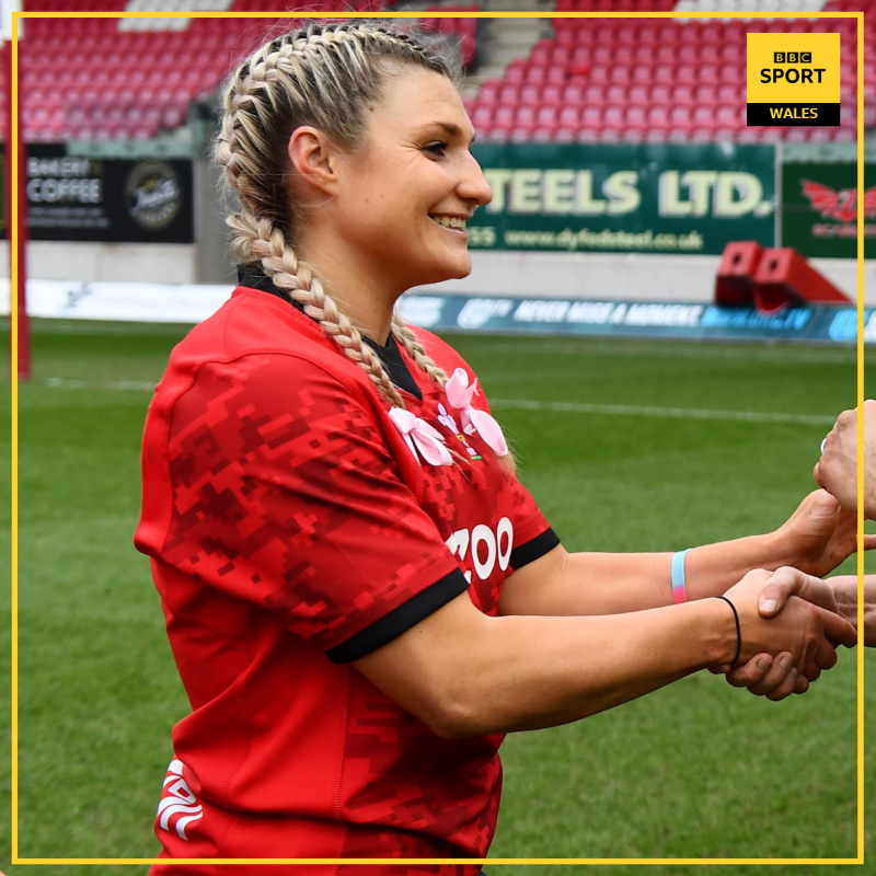 BBCSportWales's tweet photo. "I just hope I'm even a quarter of the player she was, and I hope I can live in her footsteps and carry on the Norkett name." 🏉