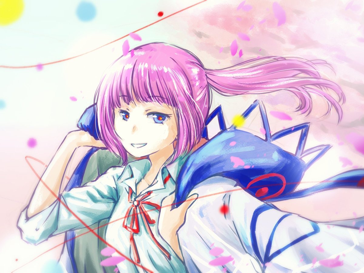 「なんども
  知らない気持ちを
       結んだだろう

#花譜高校卒業記念」|OGA-SAN🔭🎸🎨観測結束絵描き垢のイラスト