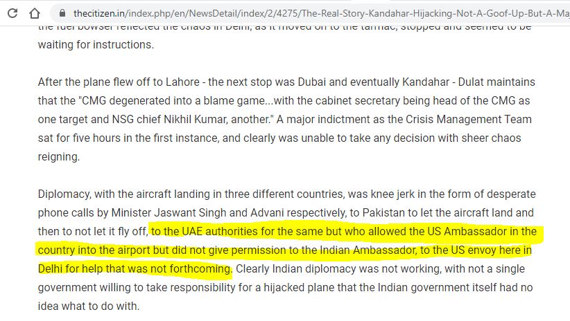 9. In 1999 the Kandahar hijack happened! Before that flight reached Kandahar, it landed in the UAE for fuel refilling. UAE authorities allowed the US ambassador to enter the airport, but didn’t allow the Indian ambassador! Isn’t it shocking?