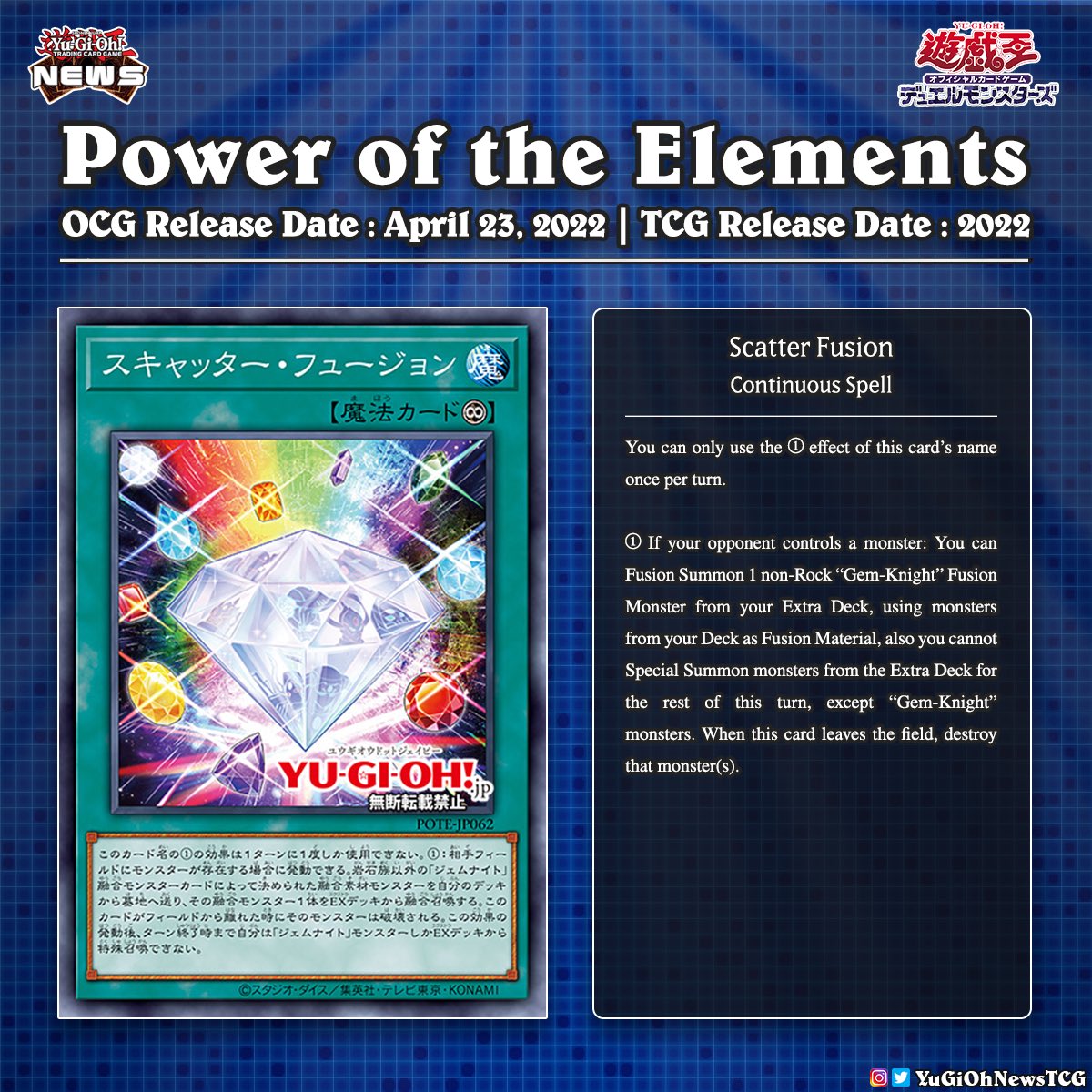 YuGiOh News on Twitter: " 𝗣𝗼𝘄𝗲𝗿 𝗢𝗳 𝗧𝗵𝗲 𝗘𝗹𝗲𝗺𝗲𝗻𝘁𝘀 New “Gem-Knight