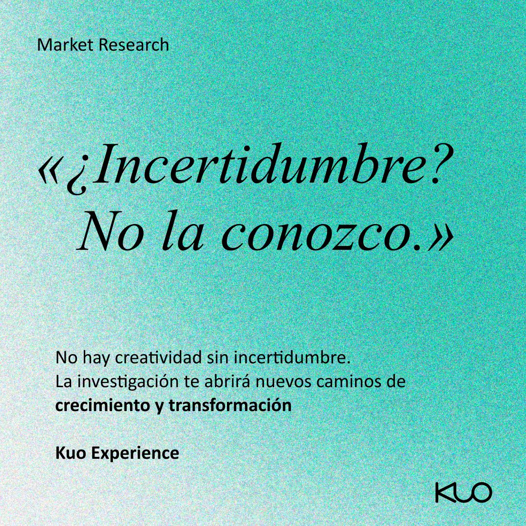 En Kuo tenemos un enorme expertise que nos permite evitar imprevistos y adaptarnos a nuevos escenarios. Juntos, podemos hacer que tu marca encuentre nuevos caminos, clientes, oportunidades. ¡Larga vida a las marcas valientes! 
#research #investigacion