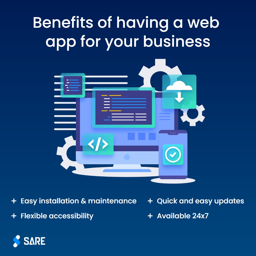 SareTeam_'s tweet photo. If you are in search of something that functions seamlessly even more than a website and can easily fulfill all your connectivity and communication need to your customer, a web app is what your business need. Head over to our website and get in touch with us for your web app! https://t.co/AsUXUYXyeL