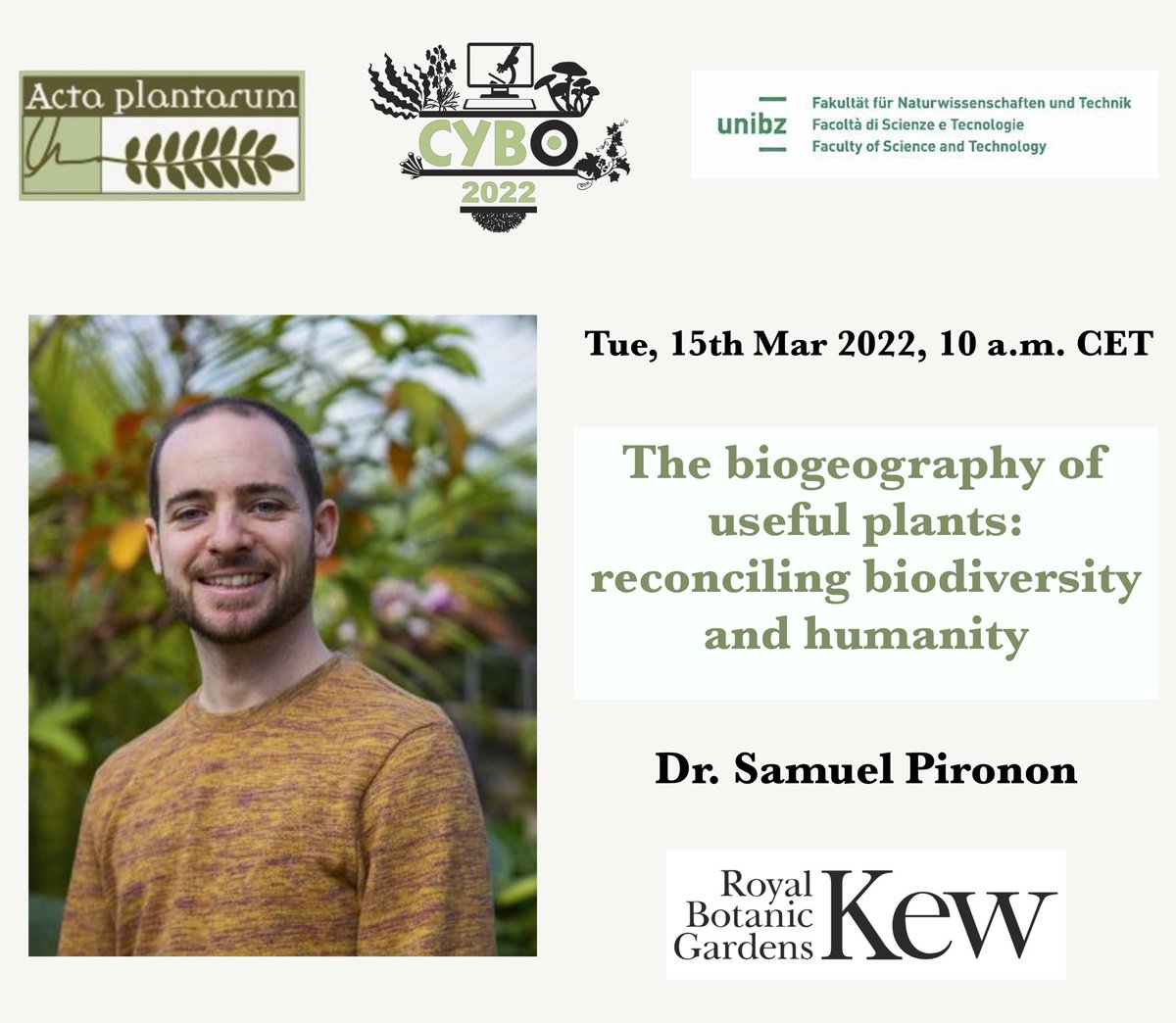 cybo_conference's tweet photo. -1 to the next webinar of Dr. Samuel Pironon!
Don’t forget to register and share! https://t.co/nPM712BGp1 https://t.co/DY0lXv6ijJ