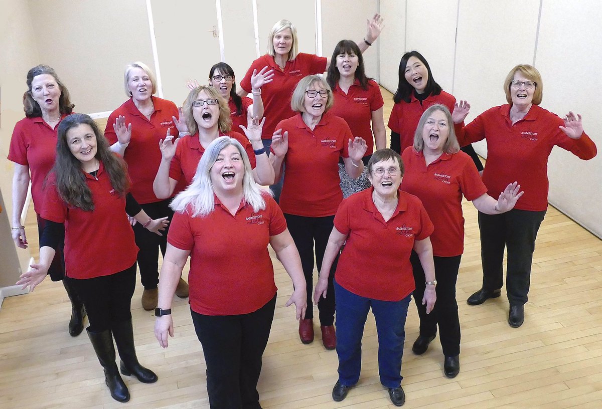 Joyful singing is always a feature on Monday evenings at 7.30 with #BASINGSTOKE Ladies #choir. Some of us here singing our hearts out. Join us #making #music at #Everest #Academy.  Details on the website