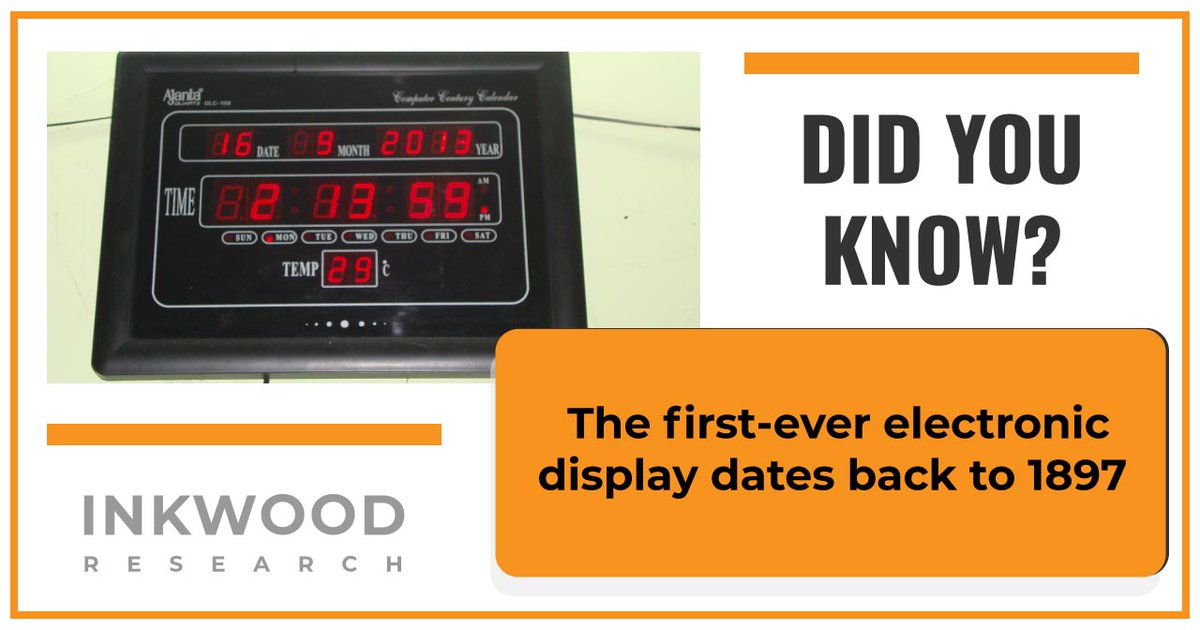 inkwoodresearch's tweet photo. Display technologies evolve with the changing needs and varied uses for the screens.
Computers, cars, and television display widely differ in their technologies depending upon the standard requirement of the gadgets.
#displaymarket #inkwoodresearch https://t.co/Z2MJLBmde5
