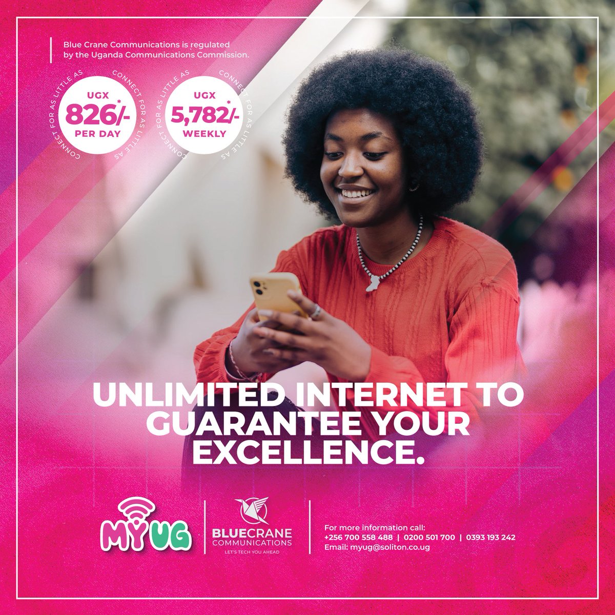 MYUGOfficial's tweet photo. Kick-start your week with unlimited internet to achieve your career excellence at UGX826 daily or UGX5,782 weekly in our different hotspots around your university.
Tap the link for hotspot locations; https://t.co/hMZk1t6sXh
#Internet #Stayconnected #Wifi https://t.co/j4uoRk0ils