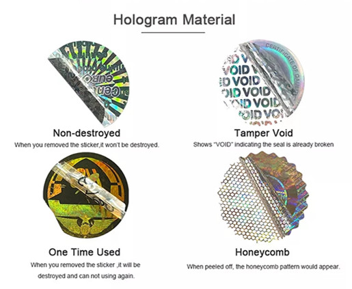 Popular Anti-counterfeiting effect for the sticker and label adopt on all kinds of product pakckaging