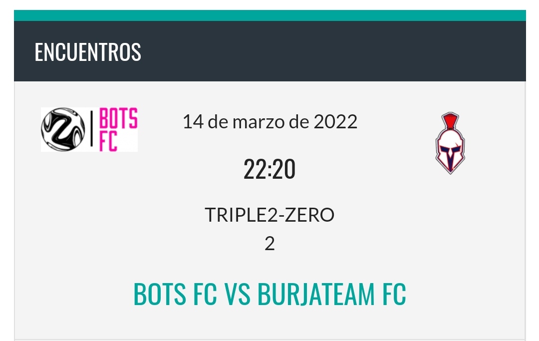Empezamos la temporada de competiciones con un proyecto muy ilusionante que seguro llegará lejos en todas sus ligas.

LIGA TRIPLE2 ZERO 
HOY 22:20 // 📍BURJATEAM ARENA
vs <a href="/botsfcvfo/">BOTS FC</a>