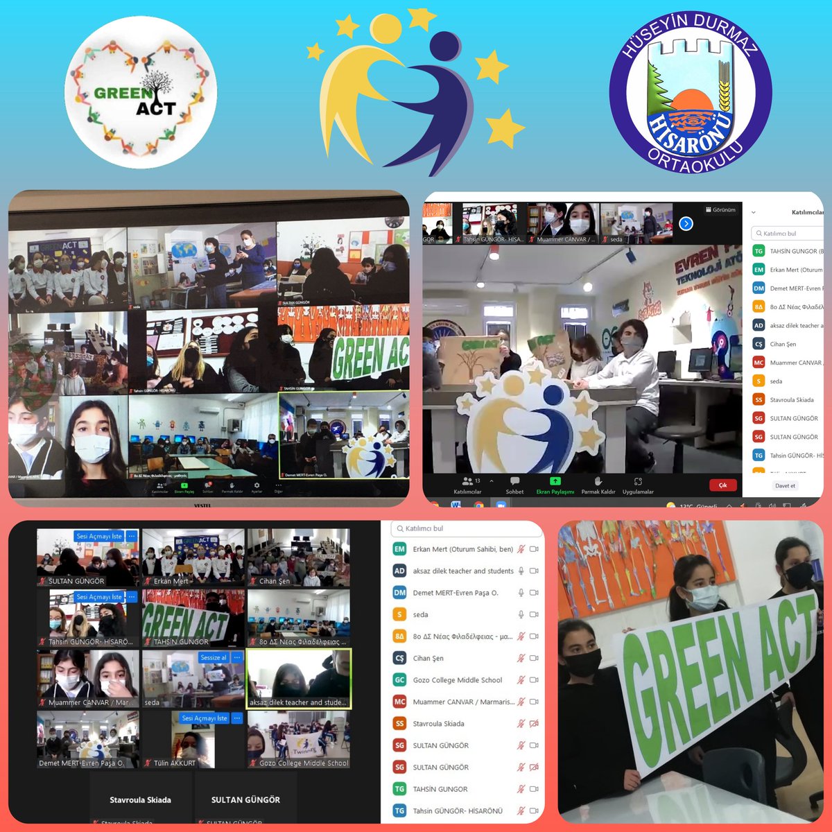 #GreenAct 
 ACT-2 Students Meeting
<a href="/tretwinning/">eTwinning Türkiye</a> <a href="/etwmarmaris/">eTwinning Marmaris</a> <a href="/etwinningmugla/">eTwinning Muğla</a> <a href="/HisaronuHDurmaz/">Hisarönü Hüseyin Durmaz İlkokulu / Ortaokulu</a> <a href="/mugla_mem/">Muğla İl Millî Eğitim Müdürlüğü</a> <a href="/MarmarisMem/">Marmaris İlçe Millî Eğitim Müdürlüğü</a> <a href="/eTwinningMalta/">eTwinning Malta</a> <a href="/eTwinning_Ita/">eTwinning Italia</a> <a href="/eTwinningGr/">eTwinning Greece</a> <a href="/eTwinningFrance/">eTwinning France</a> <a href="/GreenAct_/">Green Act</a> <a href="/temavakfi/">TEMA Vakfı</a> <a href="/EkoOkullar_TR/">Eko-Okullar Türkiye</a> @EcoSchoolsInt