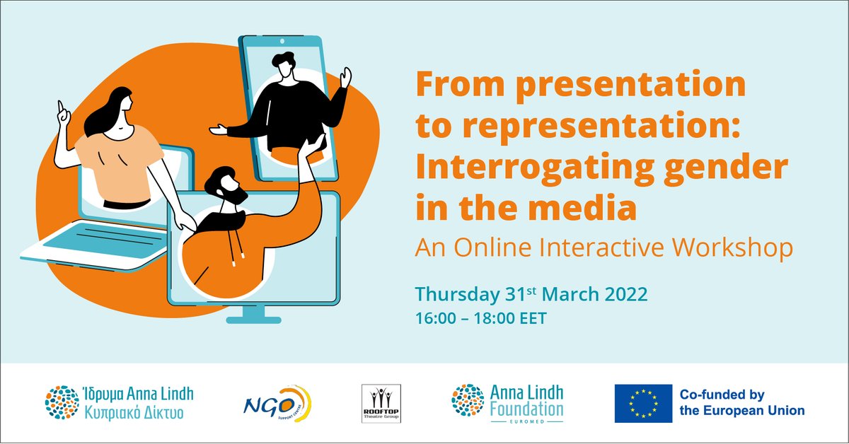 🗣️Join us for an interactive online workshop on the challenges deriving from unequal practices in the media regarding gender, and particularly the representation of women.
👉More info: bit.ly/3pXyHcz 
📝Register by 28 March: bit.ly/3hXPXd4