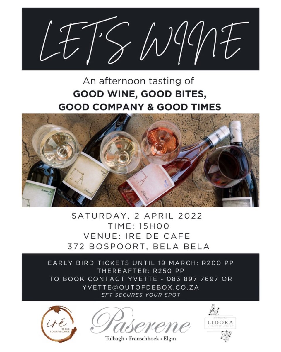 LidoraG's tweet photo. Wine and Gin vibes loading. Join us for a specular afternoon. In Partnership with Paserene Wines and Lidora Gin

Bela Bela will never be the same again 🍷 

#wine #winetasting #gin #ginlovers #winelovers #lidoragin https://t.co/7X9lWu8PWE