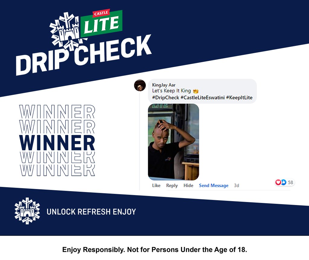 CastleLite_SD's tweet photo. Thank you Eswatini for showing us your drip!!

KingJay Aar is this week’s winner!!

Until Friday, let's do it again. Send us your drip &amp; stand to WIN a case. ❄

#CastleLiteEswatini #DripCheck #KeepItLite https://t.co/5rniam0NOI
