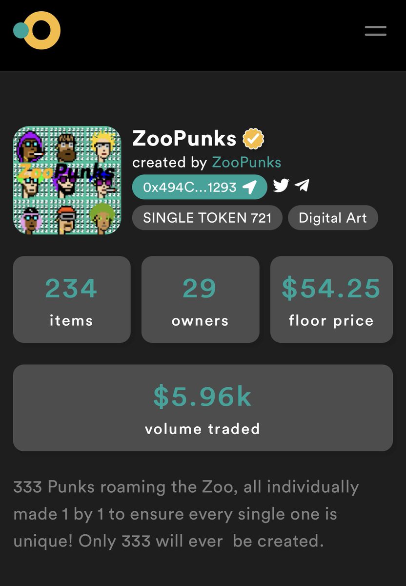 If you don’t own a #ZooPunk nows a good time to grab one before #AVAX #multichain, #ZooRacers &amp; so much more arrives! We’re in a golden pocket with $Zoo atm &amp; With Punks being the OG PFP I only see good things on the horizon all things $Zoo 🚀 #NFTCommunity #Openzoo  #AVAX #NFTs