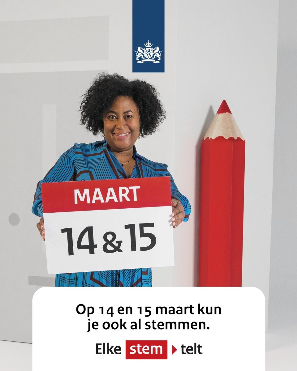 16 maart is de gemeenteraadsverkiezing. Ook op 14 en 15 maart is al een aantal stemlokalen open.  
Alvast weten op welke dag het stemlokaal van jouw keuze open is? Kijk dan op hofvantwente.nl/verkiezingen of waarismijnstemlokaal.nl. 
#ElkeStemTelt #gemeenteraadsverkiezingen #GR2022