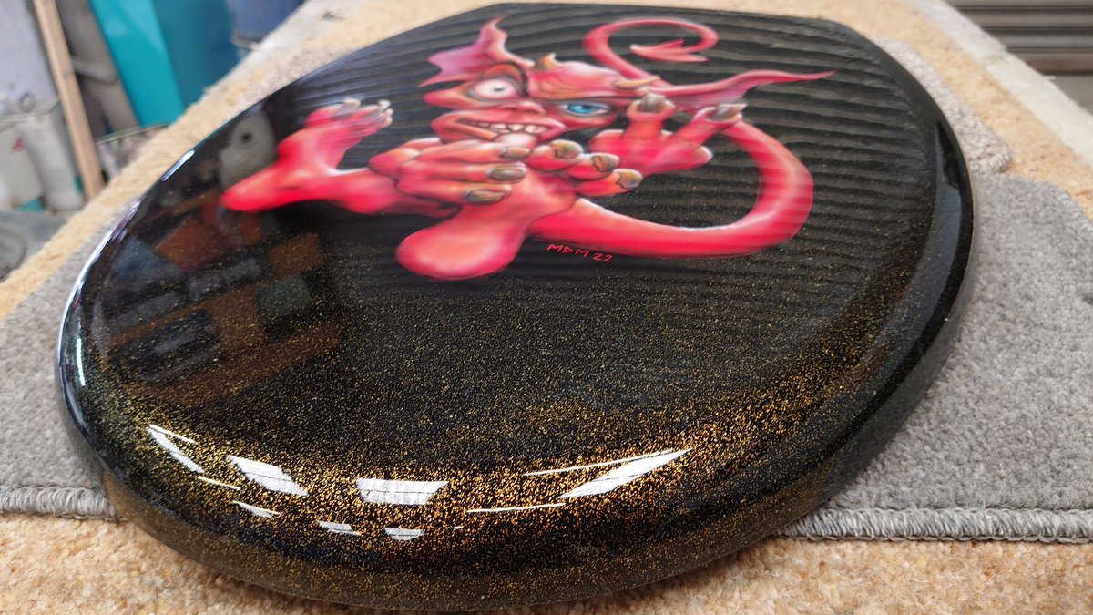MDMachine's tweet image. Cheeky little devil on this loo seat(unused)