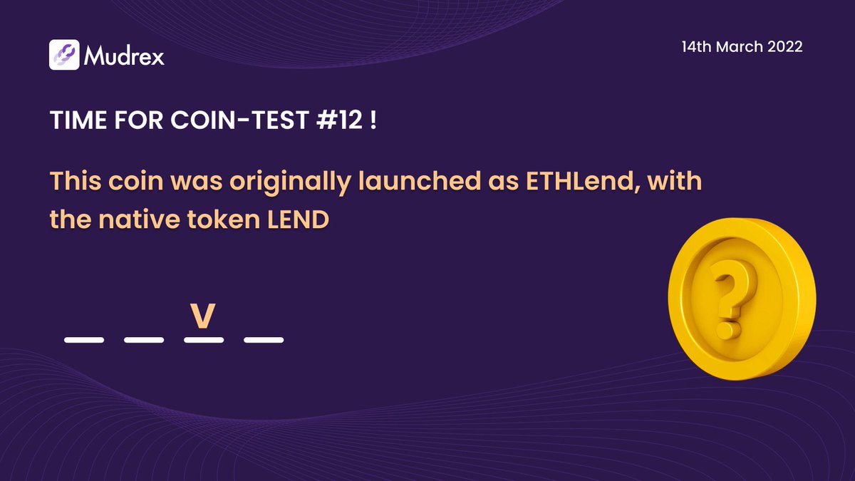 officialmudrex's tweet photo. Here's today's $50 for you🤑
Coin-Test #12 | 14-Mar-22 

1. Follow @officialmudrex
2. Comment the correct answer
3. RT this post &amp; tag 2 friends

#Giveaways  #cryptocurrency  #community https://t.co/xCAO0aXkzr