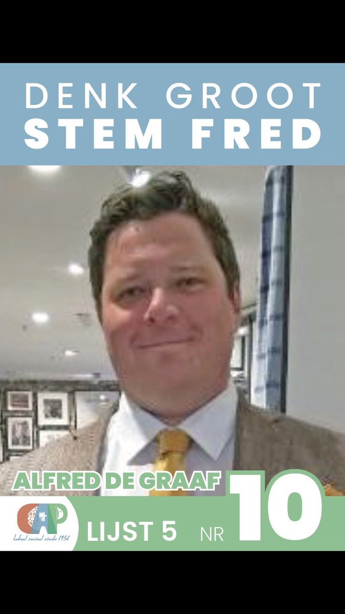blauweblokhuis's tweet photo. De stembussen zijn open, onze Fred doet niet aan stemmen kopen. Wel is hij eerlijk en oprecht en doet hij wat hij zegt. #stemFred #CAPnr10 https://t.co/L2uGDJCipp