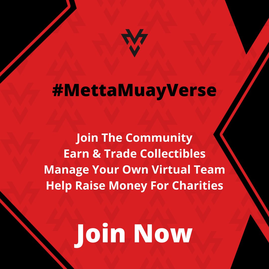 MettaMuayVerse's tweet photo. Join a community of martial arts fans, passionate about fighting and the values these sports instill in us. At the heart of MettaMuayVerse is a commitment to making a difference in the world, by helping to raise money for charities.

#mettamuayverse #martialartslifestyle https://t.co/ru5XgKrjOP