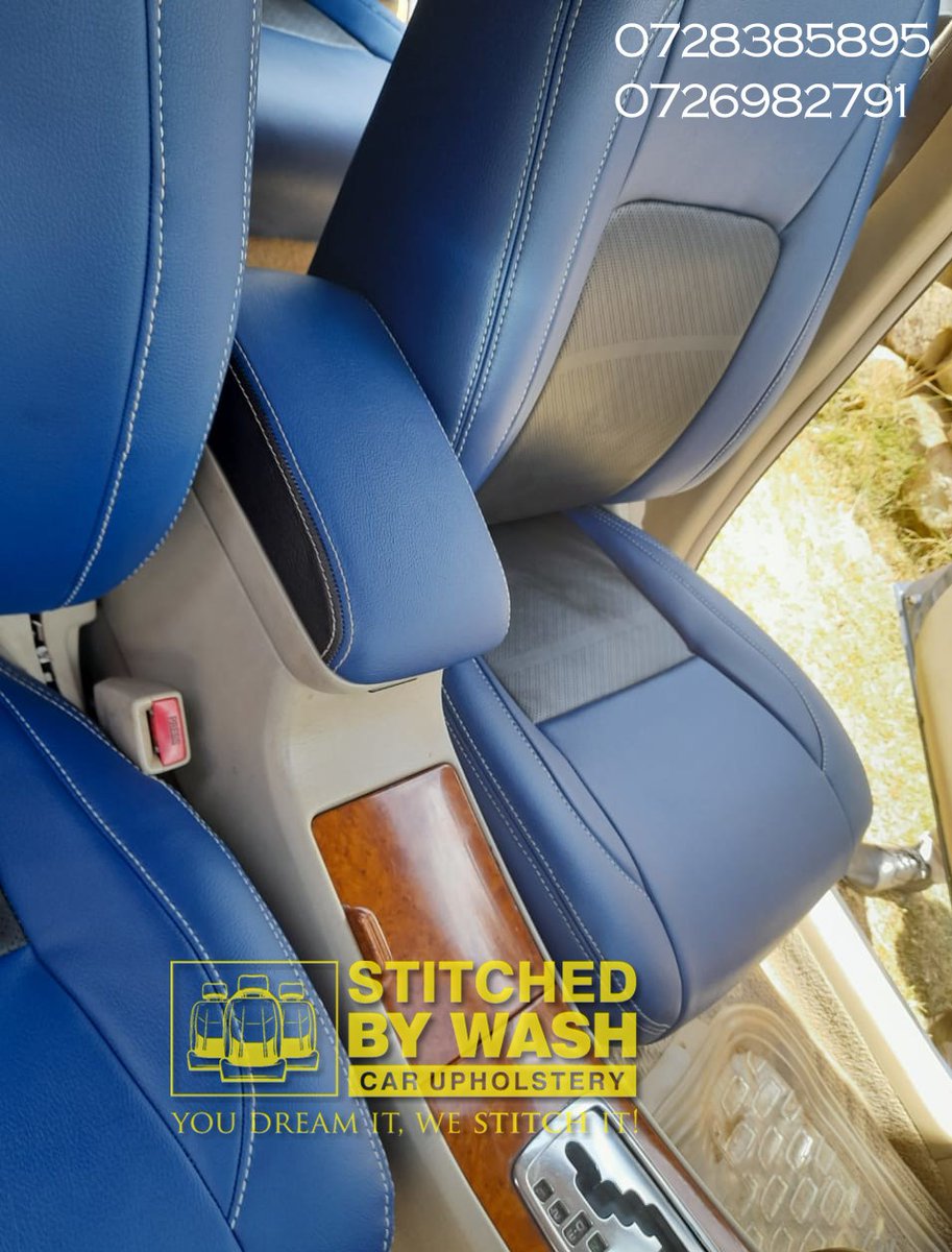 stitchedbywash's tweet photo. At our Eldoret branch...
Blue and black combo worked well on this premio.
#stitchedbywash
#carpimp
#leatherisbetter
#custominteriordesign https://t.co/Y35YCDjcVd