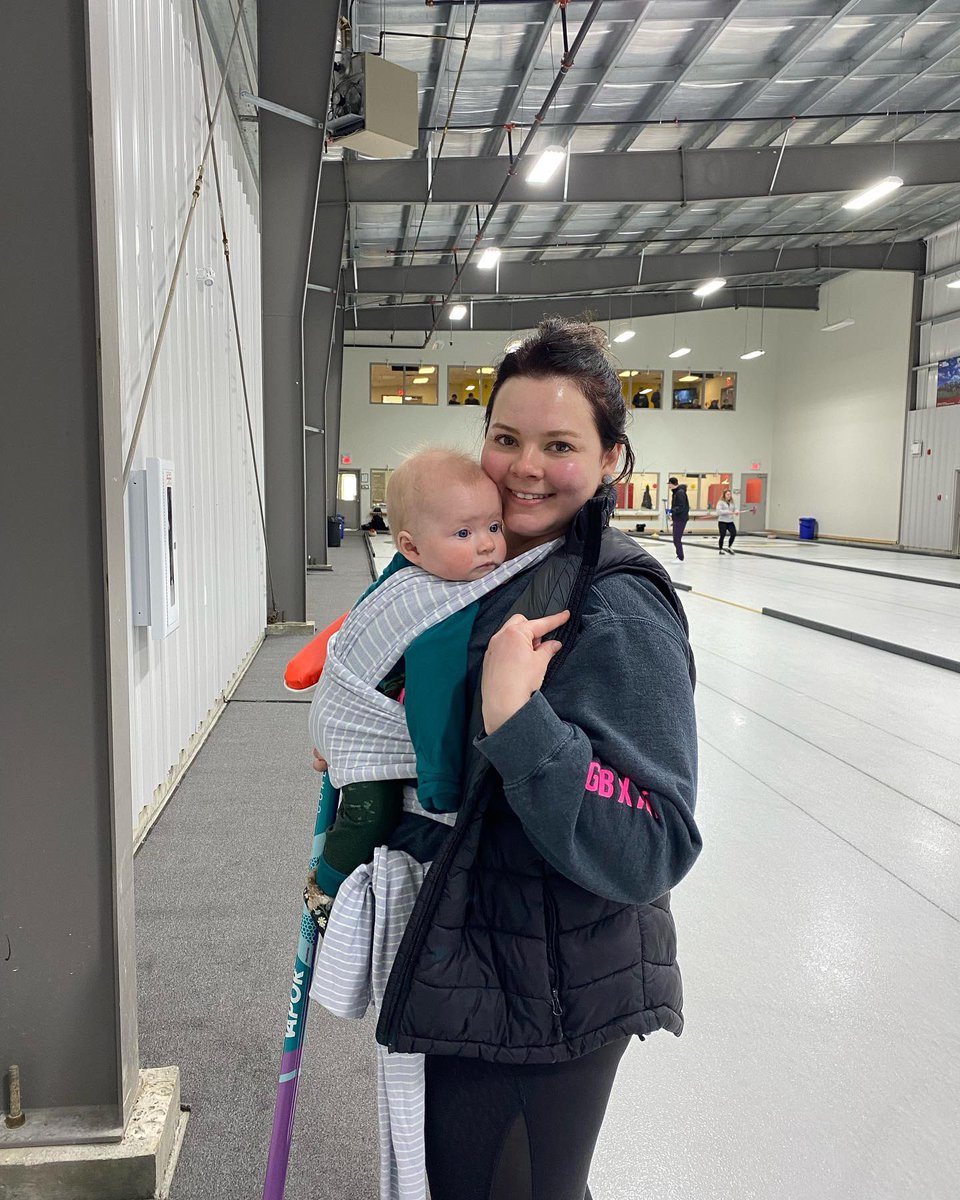 KarlOesch's tweet photo. A great weekend of Bonspieling. Last game of the day meant just a little ice time for miss Mckinley while holding the broom. I think my late Grandmother would be proud seeing her granddaughter and great granddaughter on the same sheet of ice. #FunSpiel #Curling #ABAg #SmallTownAB https://t.co/FHqrqg91V5