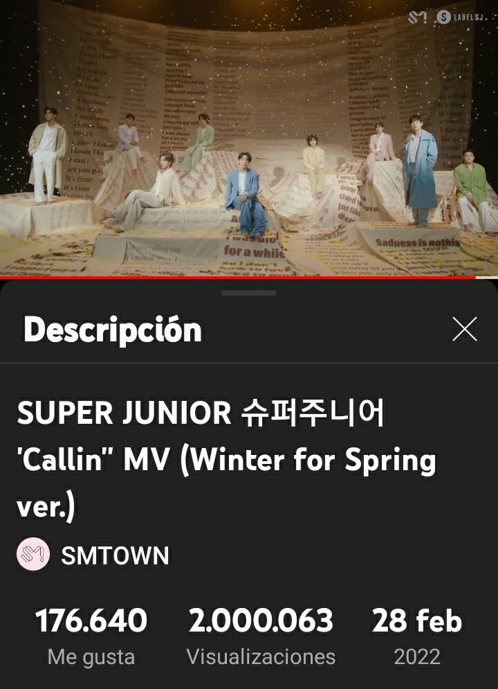 MarDelEste_LDH's tweet photo. Hemos llegado a los 2M pero tampoco me conforma. Vamos por esos #Callin3M
#SuperJunior_Callin
#TheRoad_Winter_for_Spring
@SJofficial https://t.co/YRRfmn1ypb