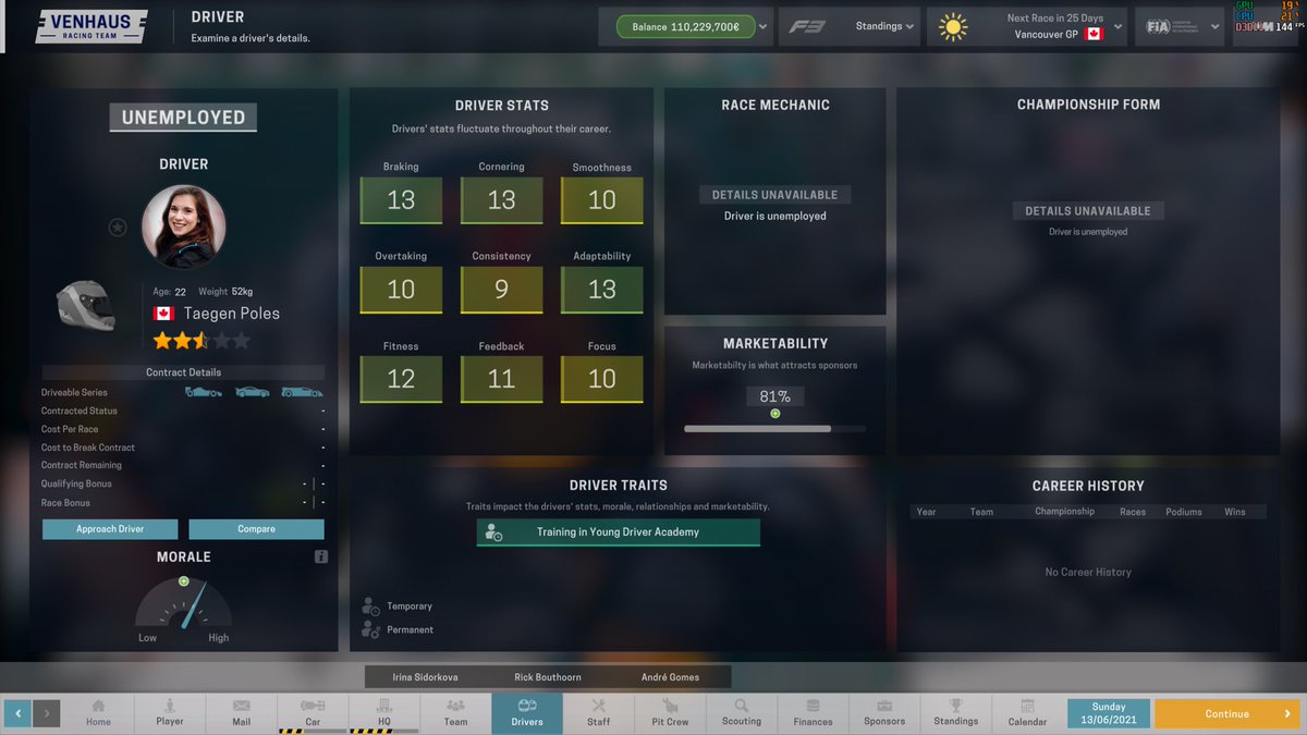 taegenpoles's tweet photo. So it turns out that you can hire me as a young driver in @PlayMotorsport … does this mean I’ve made it? #youngdriver #motorsportmanager https://t.co/nv2w2xlzC5