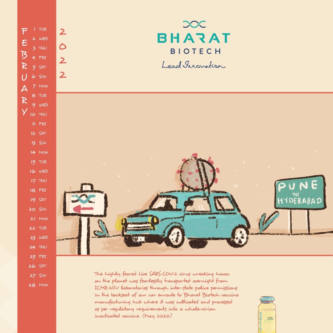 BharatBiotech's tweet photo. #BharatBiotech #calendar2022 #february #COVAXIN https://t.co/eIcEHCL5jF