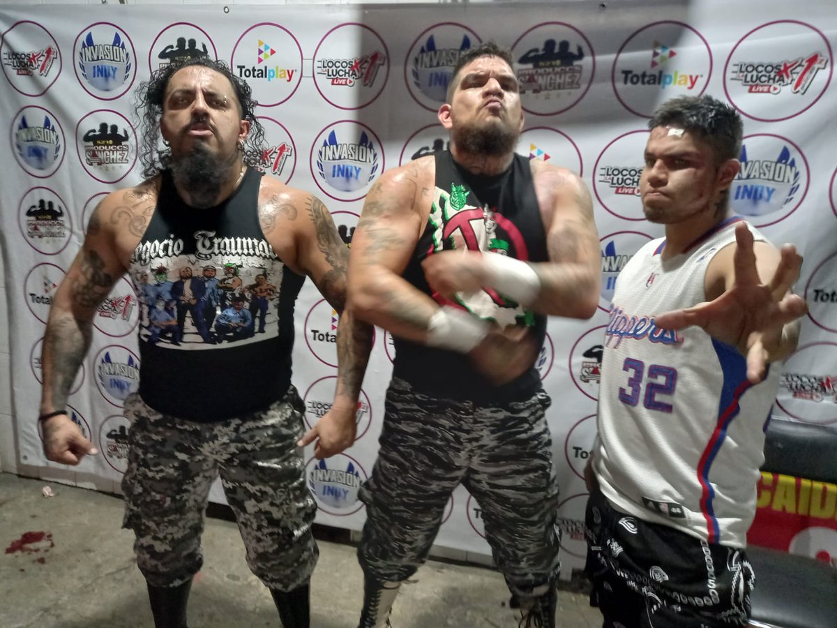 LaTijeraLucha's tweet photo. Un triunfo contundente del #NegocioTraumado en dos al hilo sobre los #GuaposVIP, un #DemonioInfernal y #FreseroJr que acaban a sus oponentes #Shocker y #EscorpionJr,barriendo con ellos y sangrandolos,en donde el público de #IvasionIndy queda consternado esta noche en #ArenaNeza. https://t.co/m2Lof2Y51k