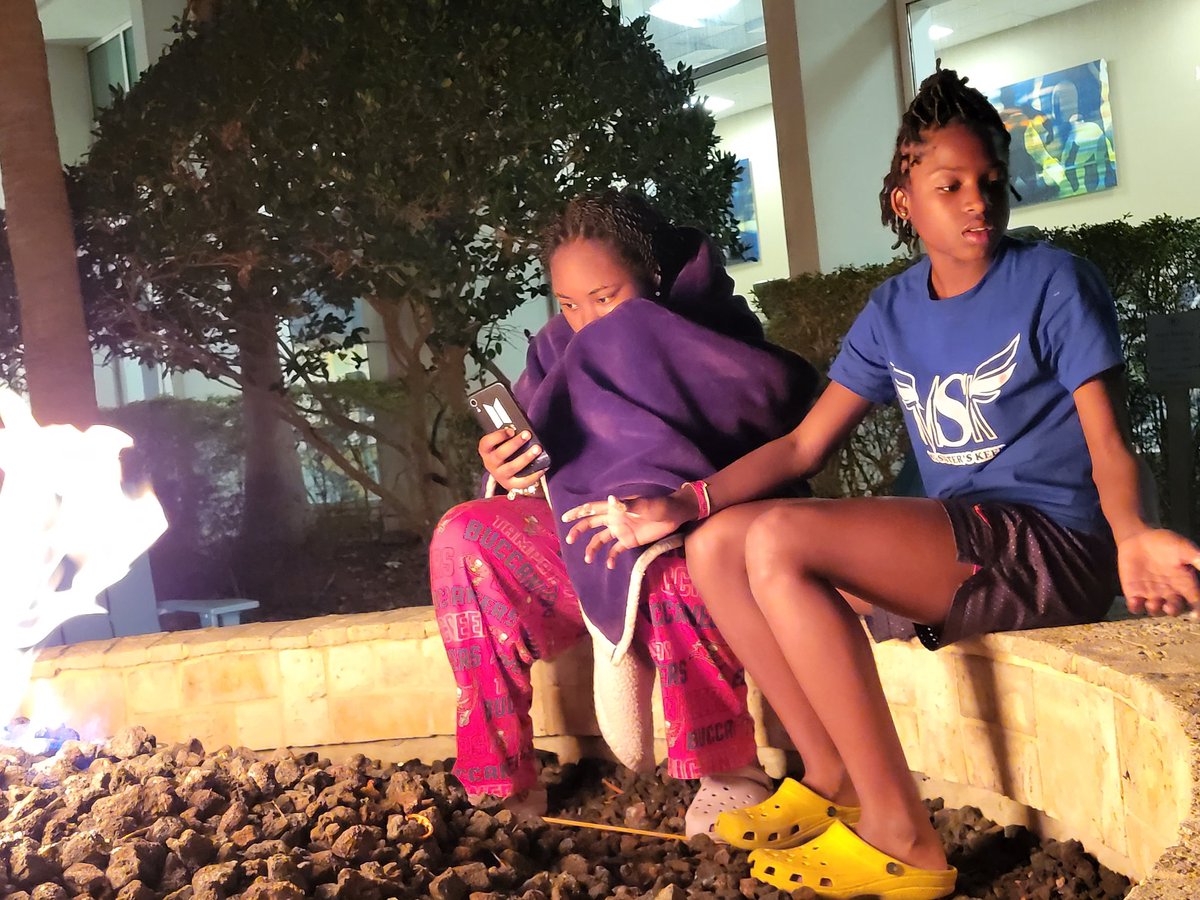 SLong75's tweet photo. Our last night in Orlando was spent in front of the fire. Very proud of this group of young adults. @DanteJones_HCPS @JeremeMonette @LarissaDL https://t.co/oEBXfeWjTt
