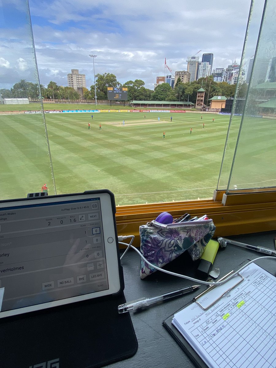 sarahberman's tweet photo. A final hurrah at my happy place for 2021-22. Scoreboard operating this time, for #NSWvsTAS in the #WNCL. https://t.co/JPaJ52HQcD