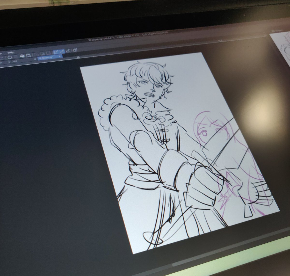 renrolo's tweet photo. Getting Triangle Strategy thoughts out of my head and getting back into drawing groove. https://t.co/4e25fbOFN4