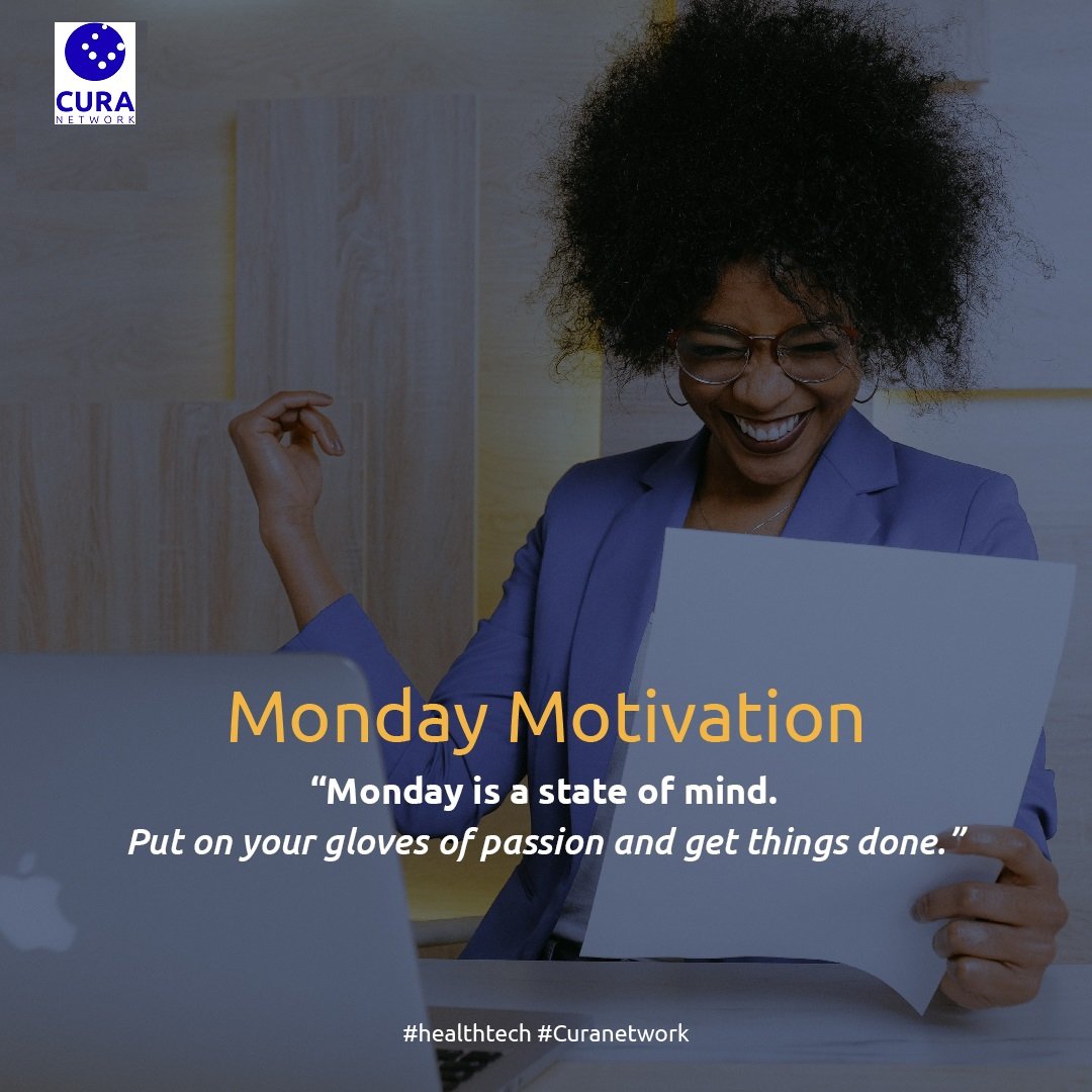 CuraNetwork's tweet photo. Monday is a mindset. 
Jump into the new week with zero regrets, but full strength from the lessons of last week.

#Health #MondayMotivaton #telemedicine #curanetwork https://t.co/dQ3PVC9aYG