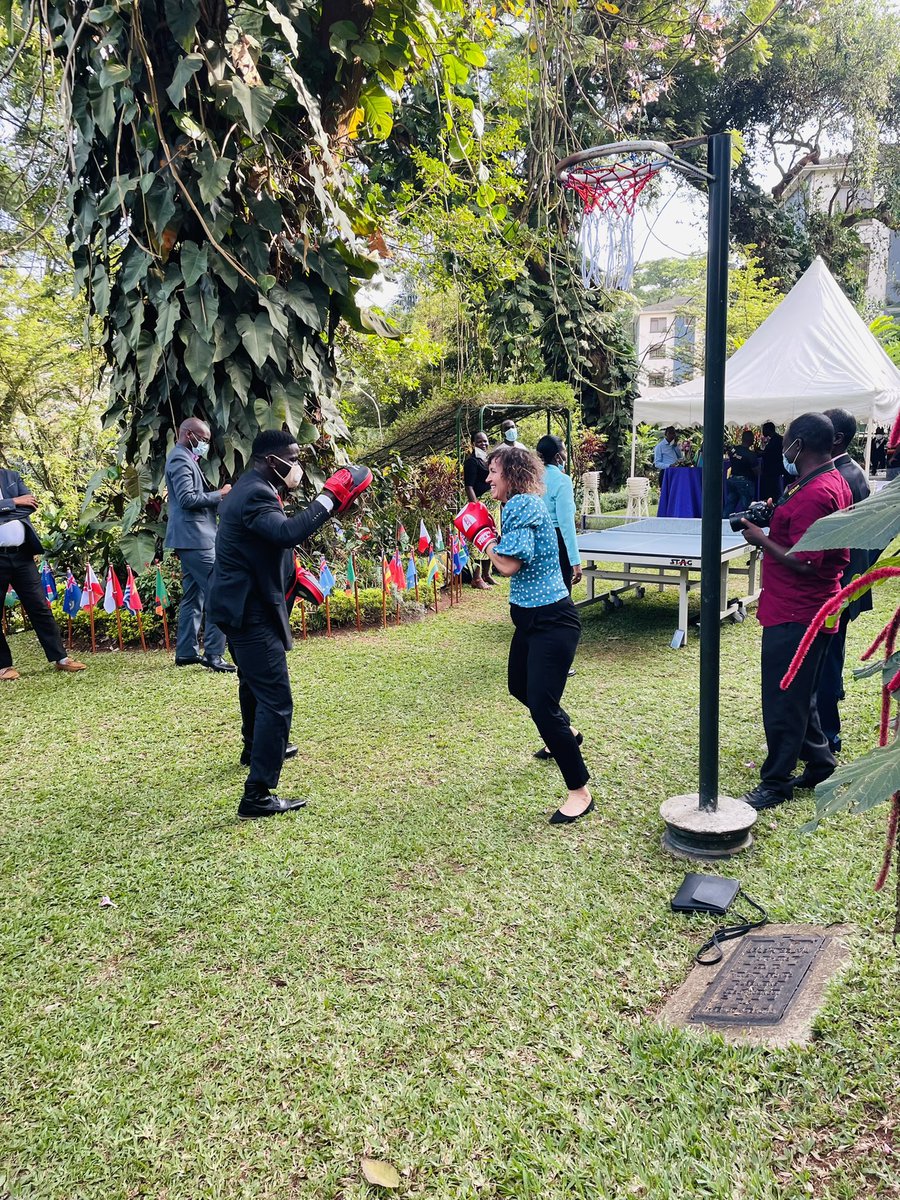 UKinUganda's tweet photo. Happy #CommonwealthDay2022. Last week we were honoured to host 🇺🇬 athletes and para athletes &amp; partners for an incredible celebration of inclusion and diversity through sport in the run up to @birminghamcg22- the most diverse games yet! #Commonwealthvalues https://t.co/PSN4cHCXS0