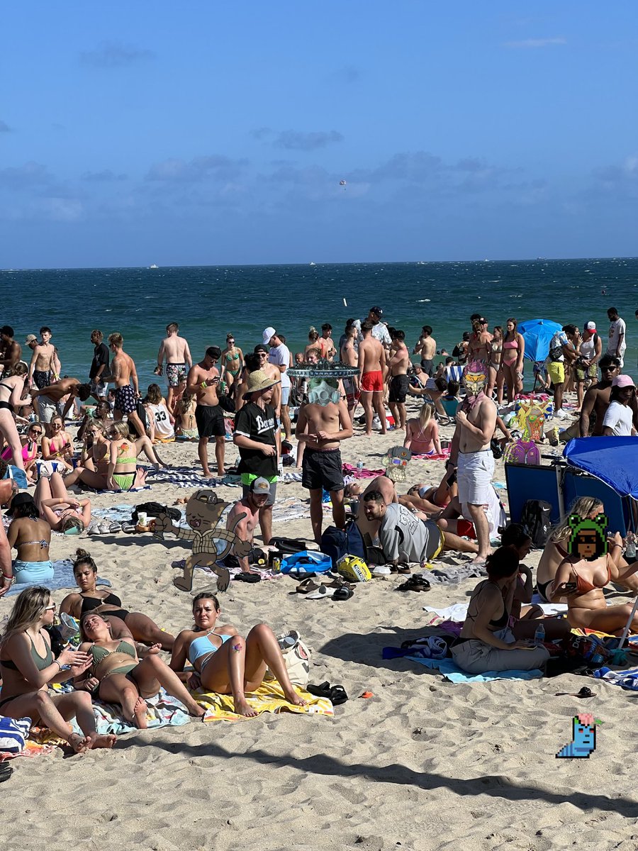 SethPlatt's tweet photo. Try this again. It’s #springbreak in @FTLCityNews. Name the most #nft collections featured in these photos from this weekend &amp; win 3 free rug pulls from my wallet and a no hangover. https://t.co/gopam3tt9t