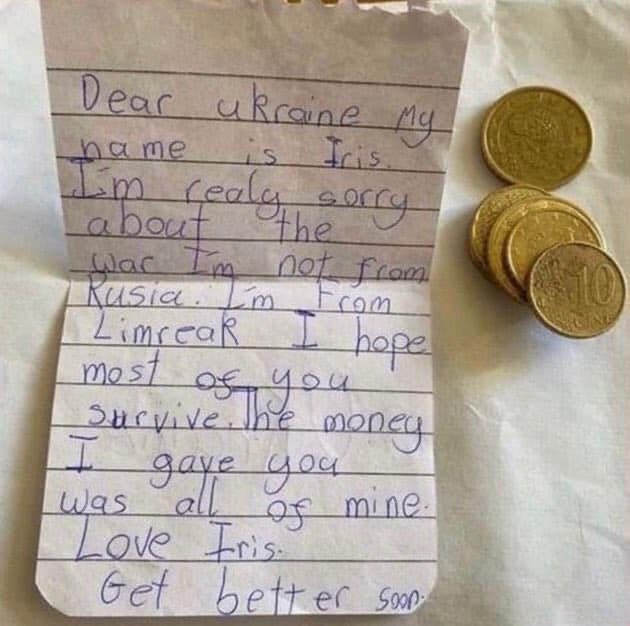 UkraineRussiaEU's tweet photo. Real support from a 8 year old from Ireland #Ukraine #Kyiv #UkraineWar 

https://t.co/SErB304sao https://t.co/lPRmpuGPho