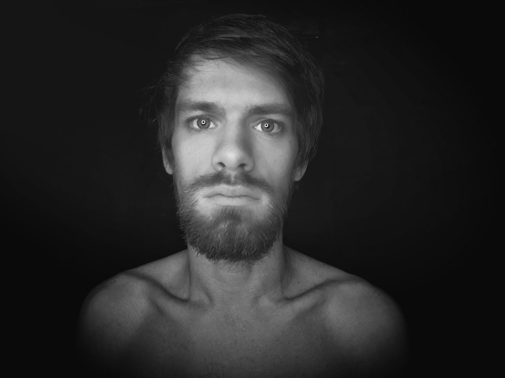 I rarely take pictures of myself. I find other people so much more intriguing. I don't often get in my own chair in front of my own camera. But I wanted to do some B&amp;W portraits and everyone else sleeps at night. So, here's a very, very rare self-portrait.