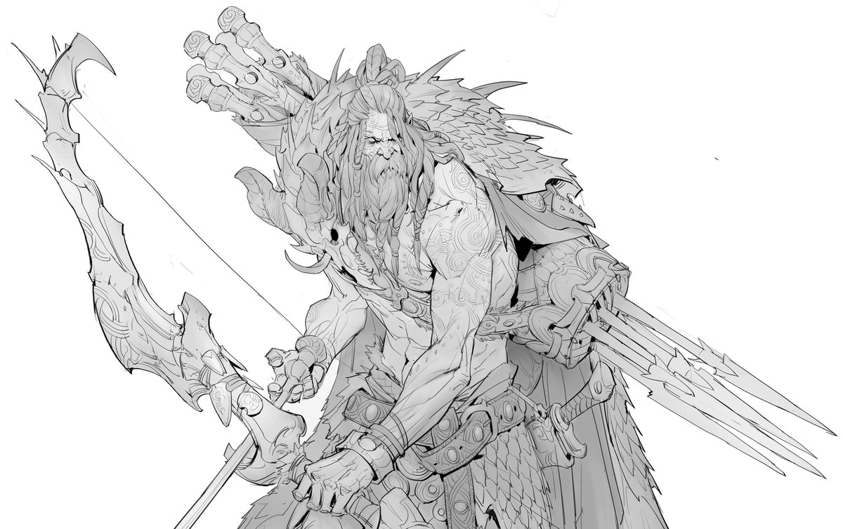 Tooth611's tweet photo. A Dragon Hunter linework
ARTSTATION:https://t.co/GFTXwFJUWD https://t.co/OD53KxNe5V
