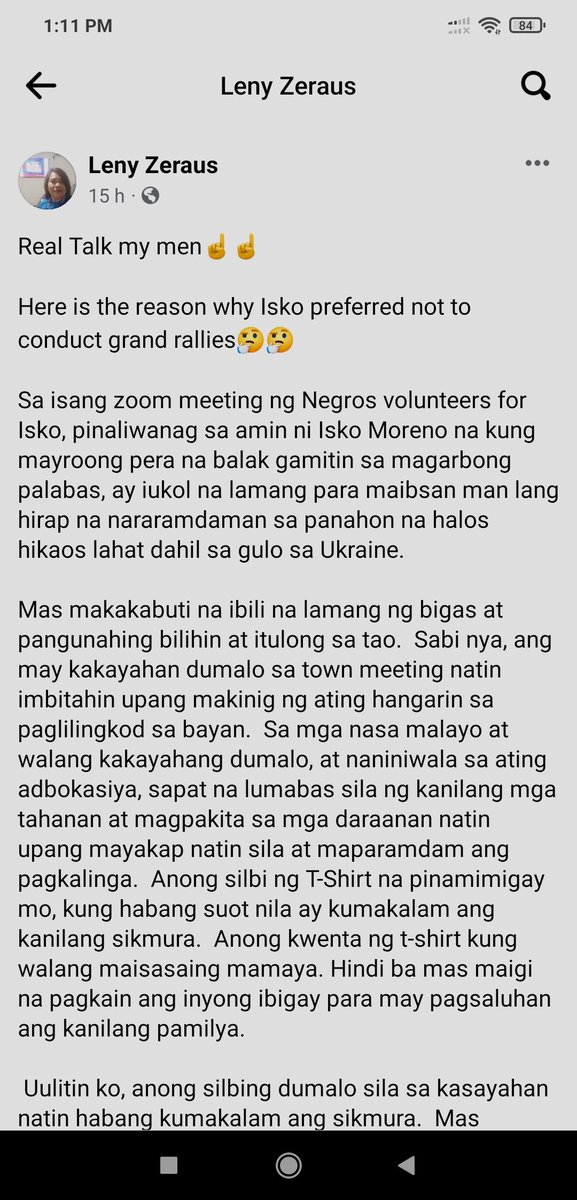 carlgo01's tweet photo. Kaya pala walang mga grand rallies.
Kasi simple lang TAO muna.
-- @IskoMoreno
Love u meyor! ๐โ๏ธ https://t.co/UqgAzNC8DZ