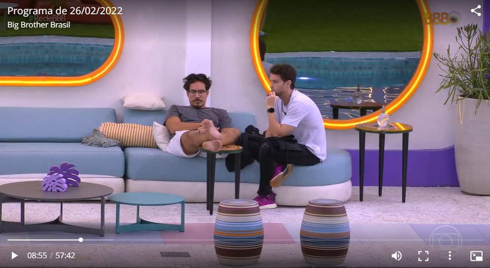 Lalinhafofoca's tweet image. Programa exibido no dia 26/02/22. A partir de 8:08 de exibição, mostra a tal conversa Lucas e Eli. Conversa editada.
Onde Lucas fala que o Plano A é votarem no Tiago.

globoplay.globo.com/v/10341036/