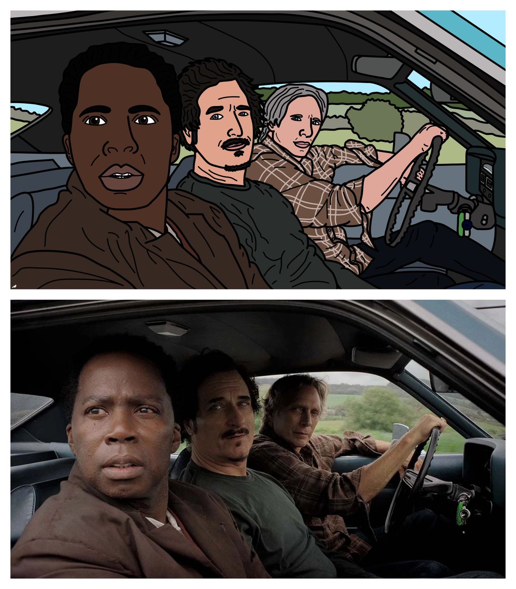 LuluWild13's tweet photo. I call this piece 'Two Dads and a Ghostie' 😹. A beautiful scene from #ColdBrookFilm. @HaroldPerrineau's stellar acting was so emotional, as well as incredible performances from @KimFCoates, #WilliamFitchner &amp; the rest of cast. Can't praise this film &amp; peeps behind it enough 💜 https://t.co/Sw3w7eLmDV