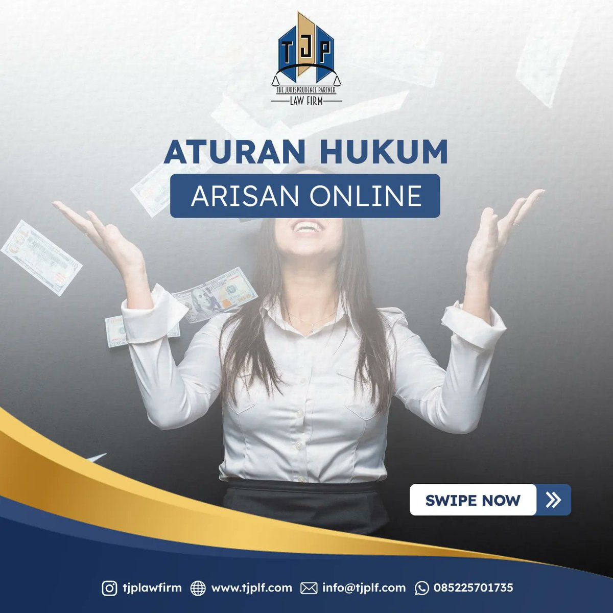 TJPLawFirm's tweet photo. Agar tak jadi korban arisan online fiktif, berikut aturan hukum yang perlu diketahui peserta arisan online. 

#advokat #lawyer #pengacara #arisan #arisanonline https://t.co/WwZf39bkAG