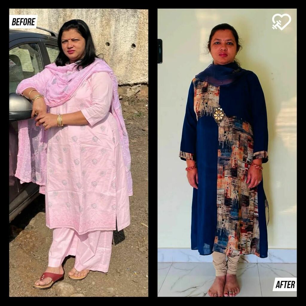 ConeFit's tweet photo. The vegetarian saga continues, Yogishri managed to pull of this photo finish transformation in just 12 weeks. 

We customized her diet to be pure vegetarian and include her favorite foods, the results of her consistency are clear! 

When are you joining … https://t.co/h1PXKJljGP https://t.co/HLAjYNtXNh