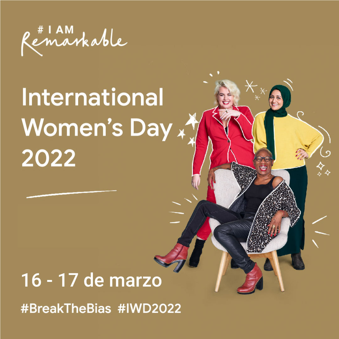 wtmcix's tweet photo. ¡Te invitamos a celebrar el Día Internacional de la Mujer con nosotros! 

#IamRemarkable es una iniciativa de Google que busca  hablar sobre sus logros en el trabajo y otros ámbitos. 

#BreakTheBias #IWD2022 #WTMChiclayo

Regístrate aquí -> https://t.co/IWo6PTHsw1 https://t.co/XCDDWskp5D