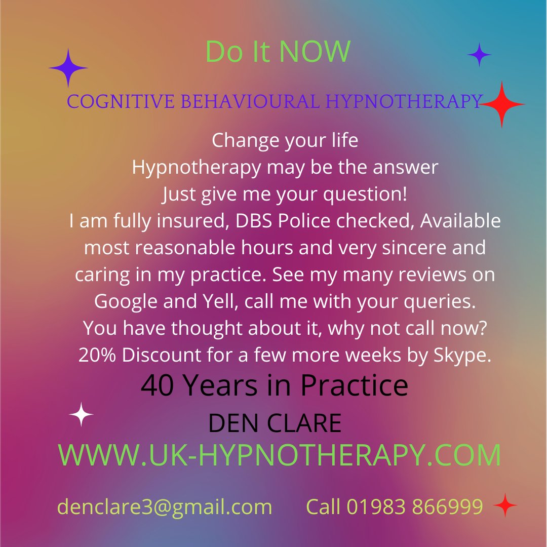 Den Clare, Hypnotherapist (@den_clare) on Twitter photo 